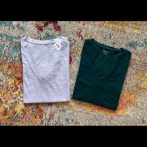 NEW JCrew and Madewell Vneck T-shirt bundle size S
